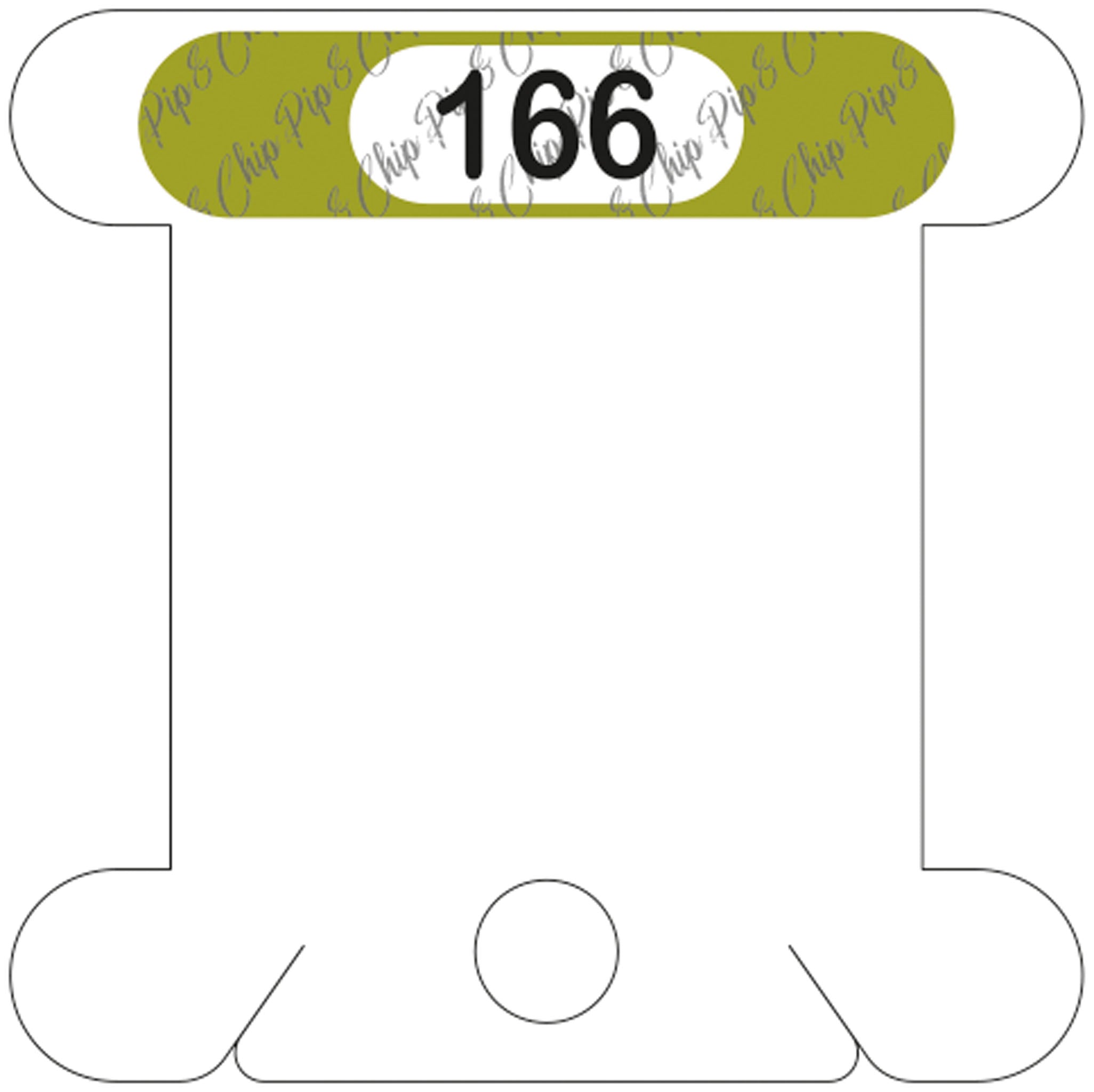 DMC 166 acrylic bobbin – Pip and Chip