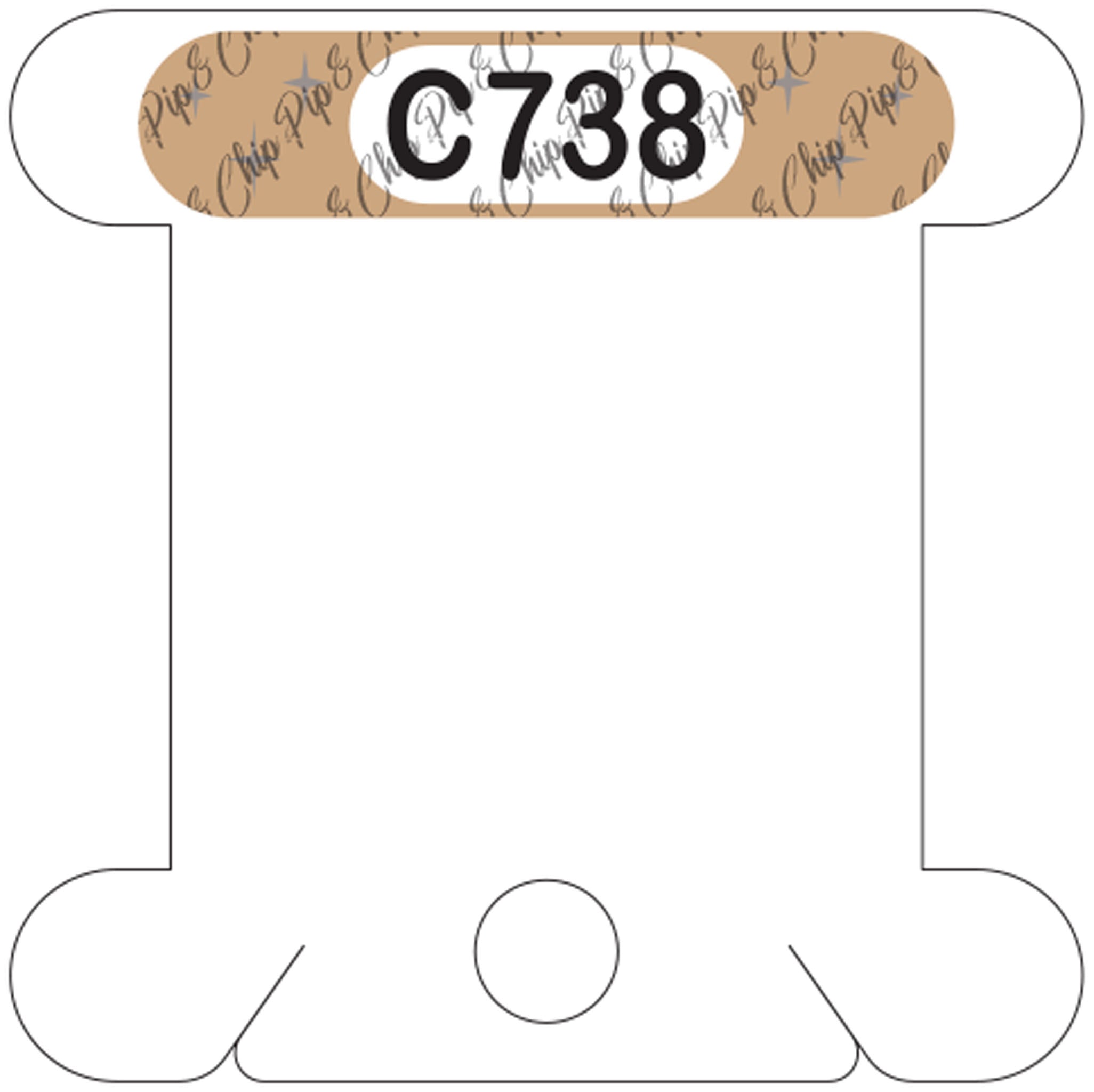 DMC C738 acrylic bobbin – Pip and Chip