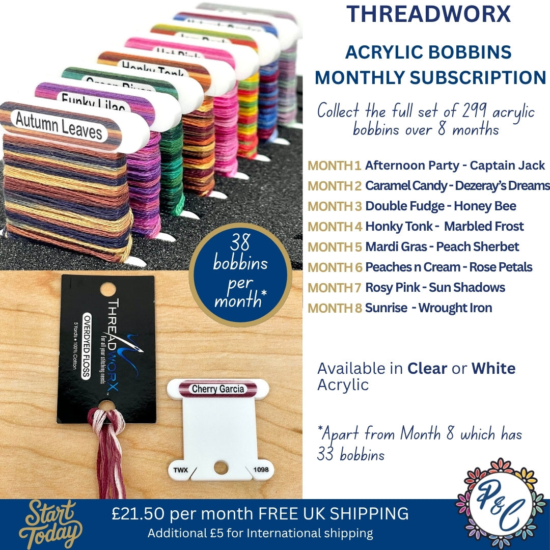 Threadworx Acrylic Bobbin Club (8 months)