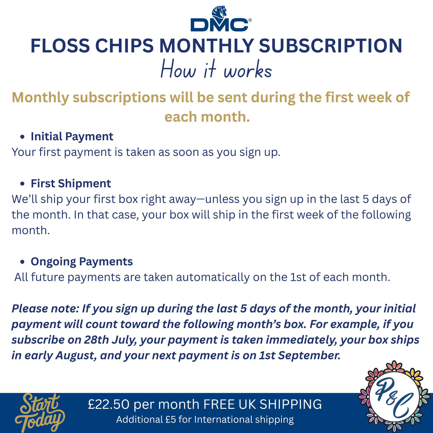 DMC Acrylic Floss Chip Club (12 months)