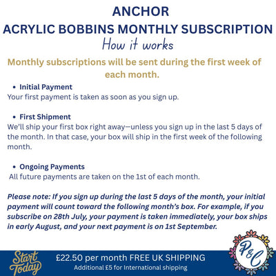 Anchor Acrylic Bobbin Club (11 months)