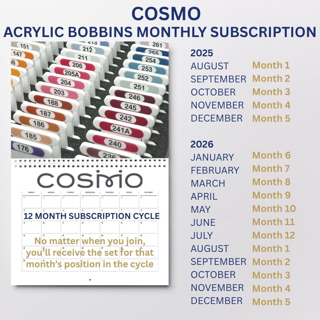 Cosmo Acrylic Bobbin Club (12 months)