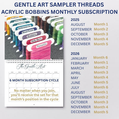 Gentle Art Sampler Acrylic Bobbin Club (6 months)