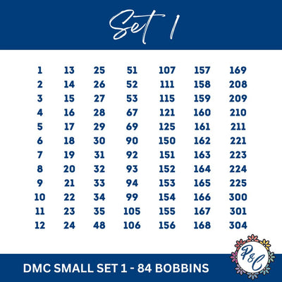 DMC Clear 3mm Acrylic Bobbins | 6 small sets | 84 bobbins per set