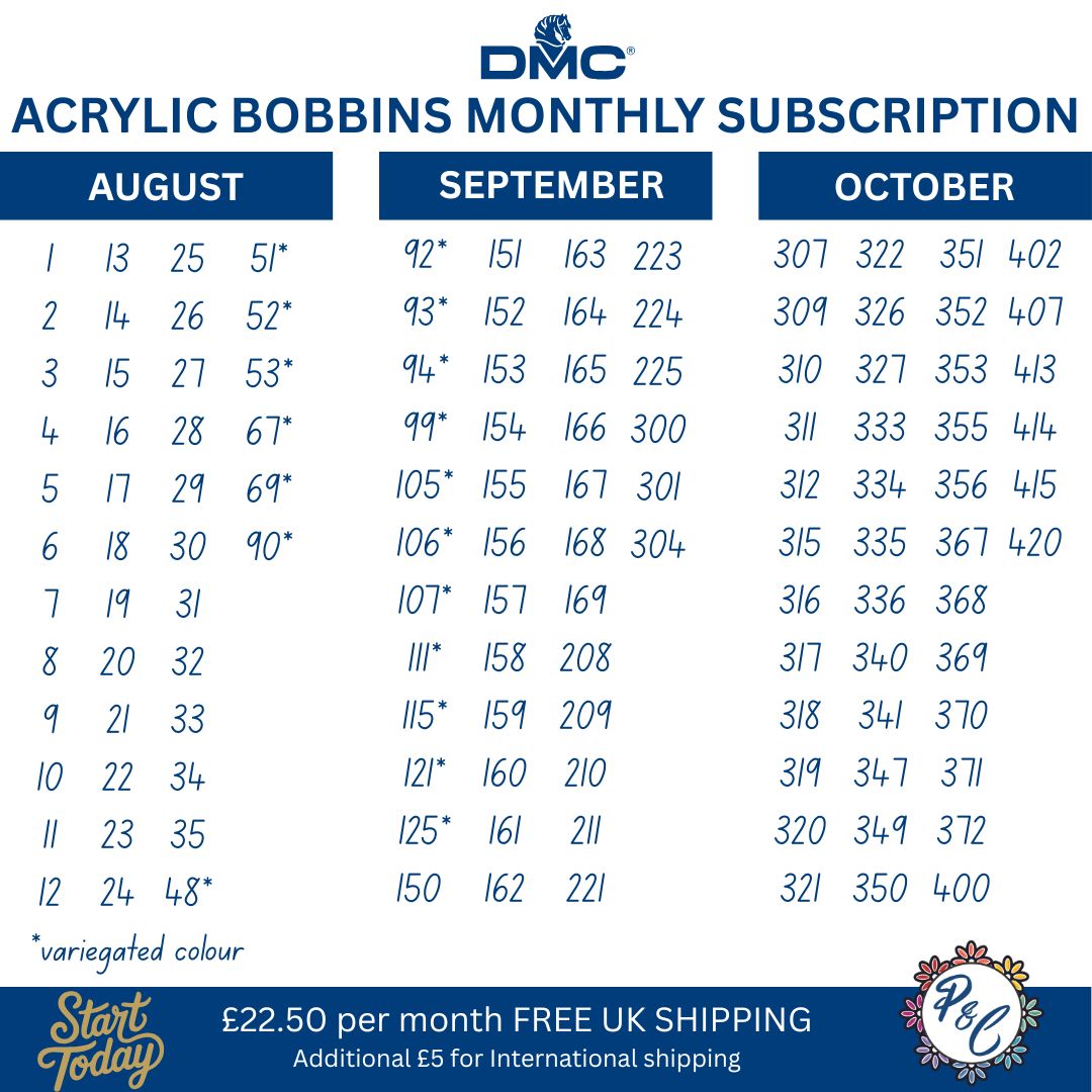 DMC Acrylic Bobbin Club (12 months)