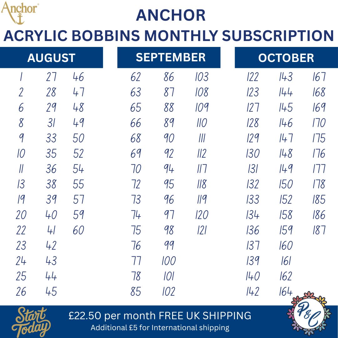 Anchor Acrylic Bobbin Club (11 months)