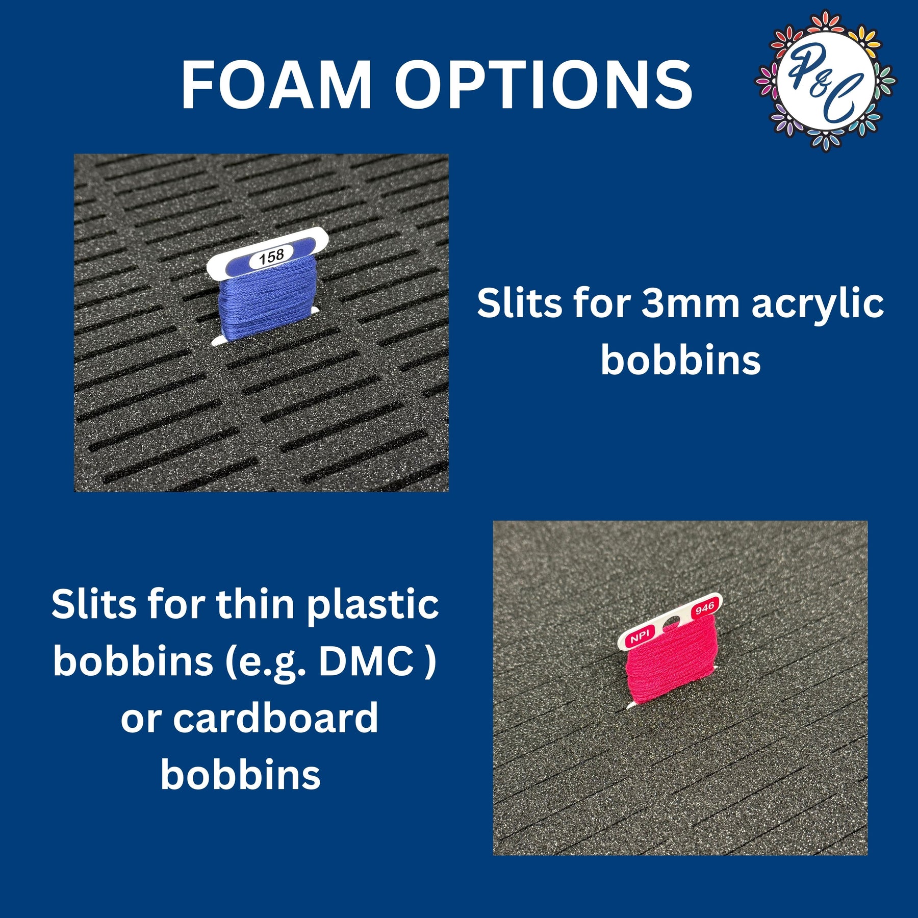 Bobbin Foam inserts | DMC Vintage cabinet | Drawers and Top Section ...