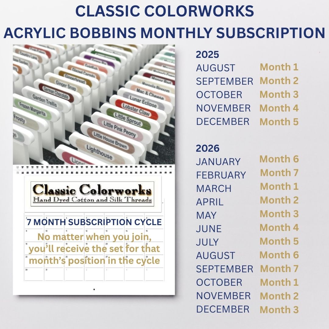 Classic Colorworks Acrylic Bobbin Club (7 months)