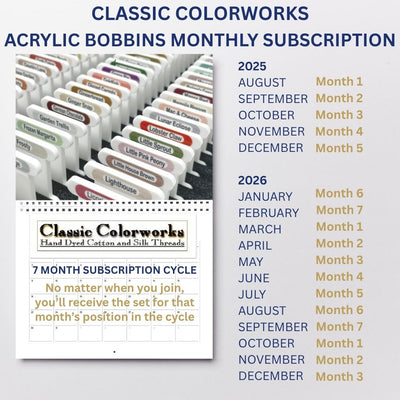 Classic Colorworks Acrylic Bobbin Club (7 months)