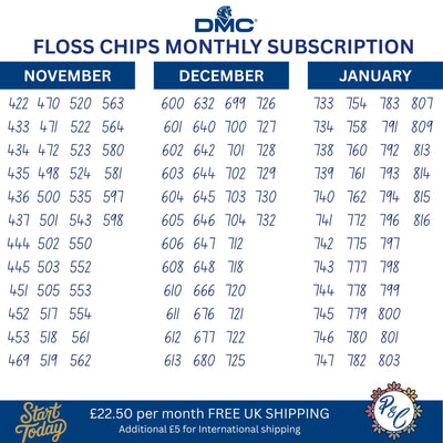 DMC Acrylic Floss Chip Club (12 months)
