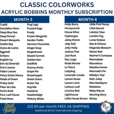 Classic Colorworks Acrylic Bobbin Club (7 months)