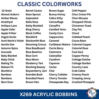 Classic Colorworks 3mm Acrylic Bobbins | White or Clear | x269 bobbins