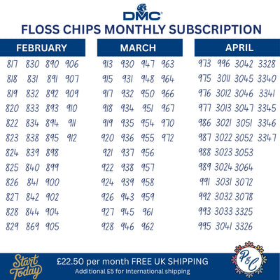 DMC Acrylic Floss Chip Club (12 months)
