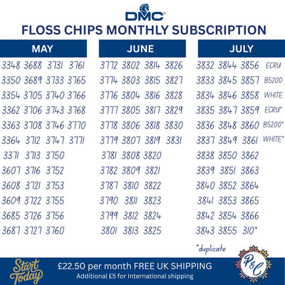 DMC Acrylic Floss Chip Club (12 months)