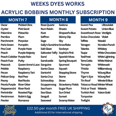 Weeks Dye Works Acrylic Bobbin Club (9 months)