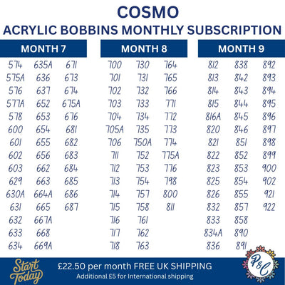 Cosmo Acrylic Bobbin Club (12 months)