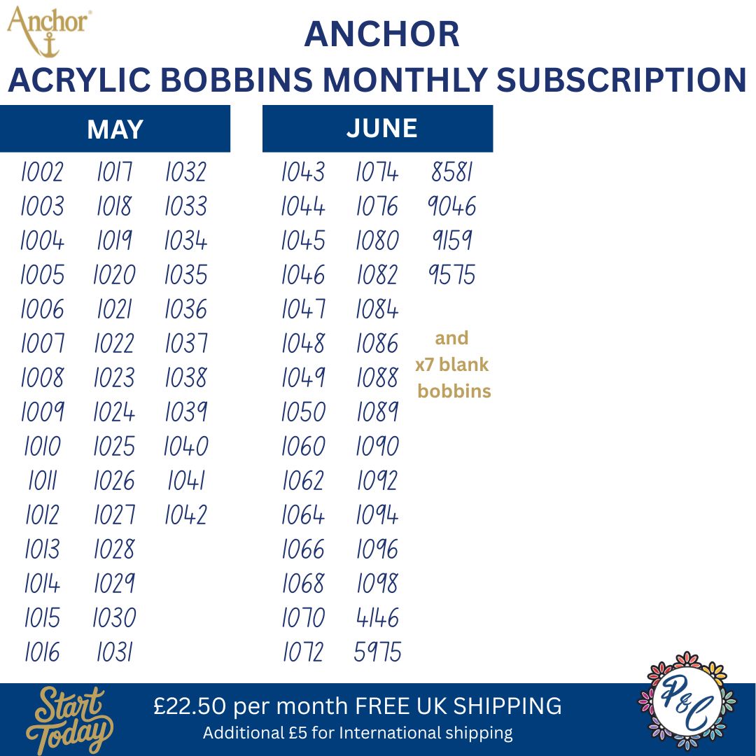 Anchor Acrylic Bobbin Club (11 months)
