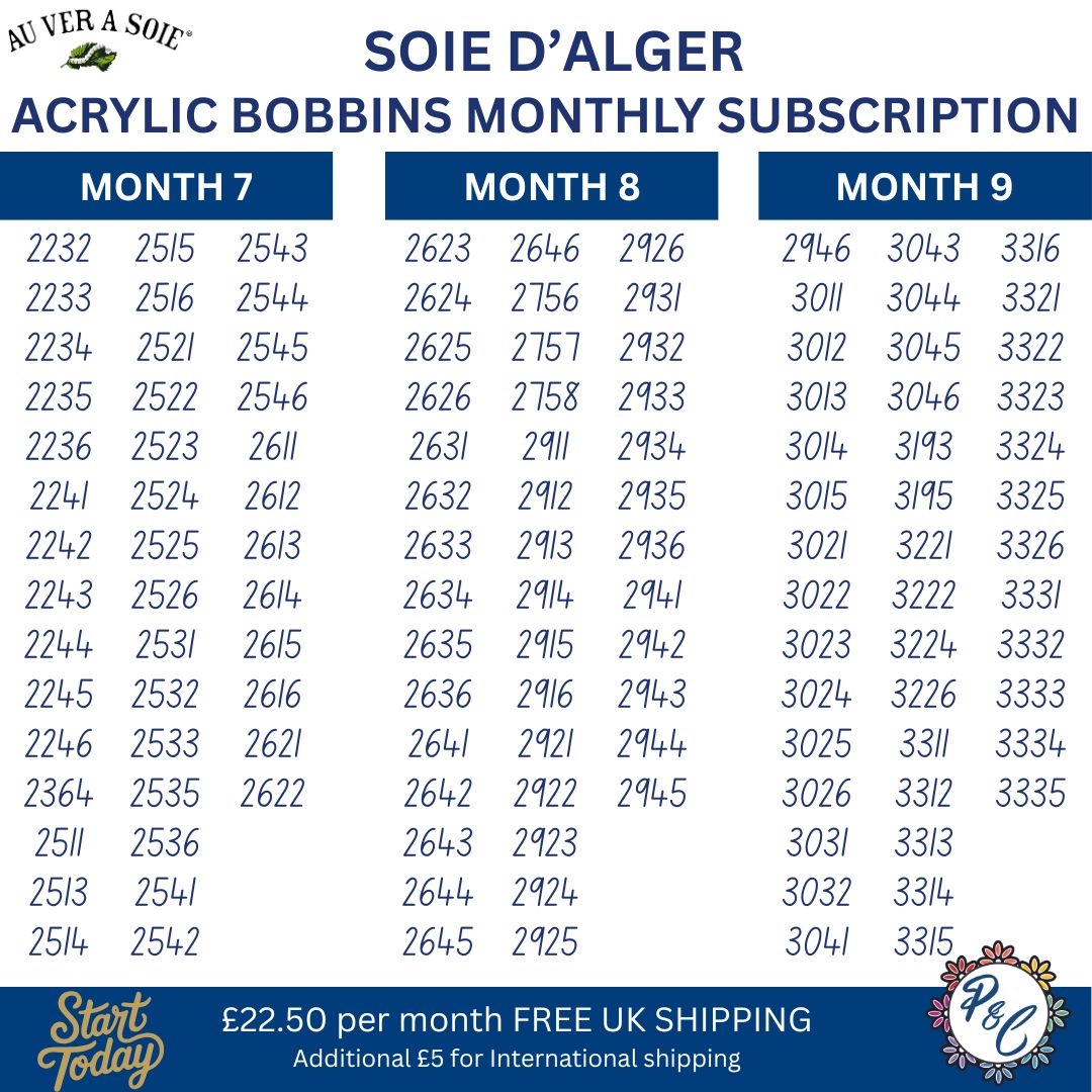 Soie d'Alger Acrylic Bobbin Club (15 months)