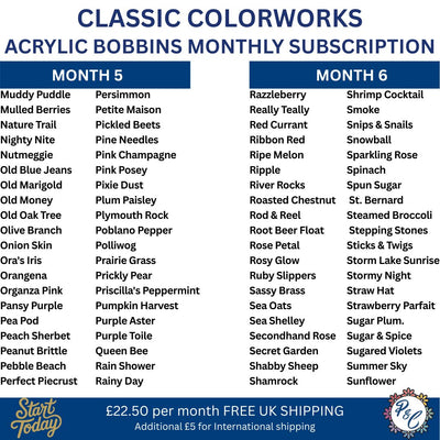 Classic Colorworks Acrylic Bobbin Club (7 months)