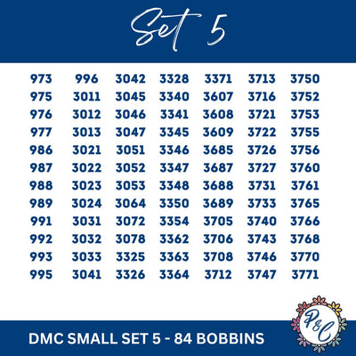 DMC Clear 3mm Acrylic Bobbins | 6 small sets | 84 bobbins per set