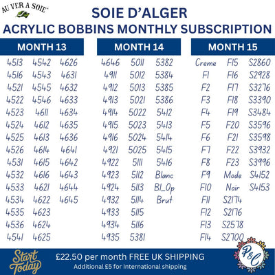 Soie d'Alger Acrylic Bobbin Club (15 months)