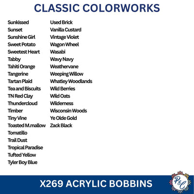 Classic Colorworks 3mm Acrylic Bobbins | White or Clear | x269 bobbins