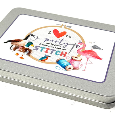 Quackers & Friends Stitch Party storage tin - perfect for Needle minders