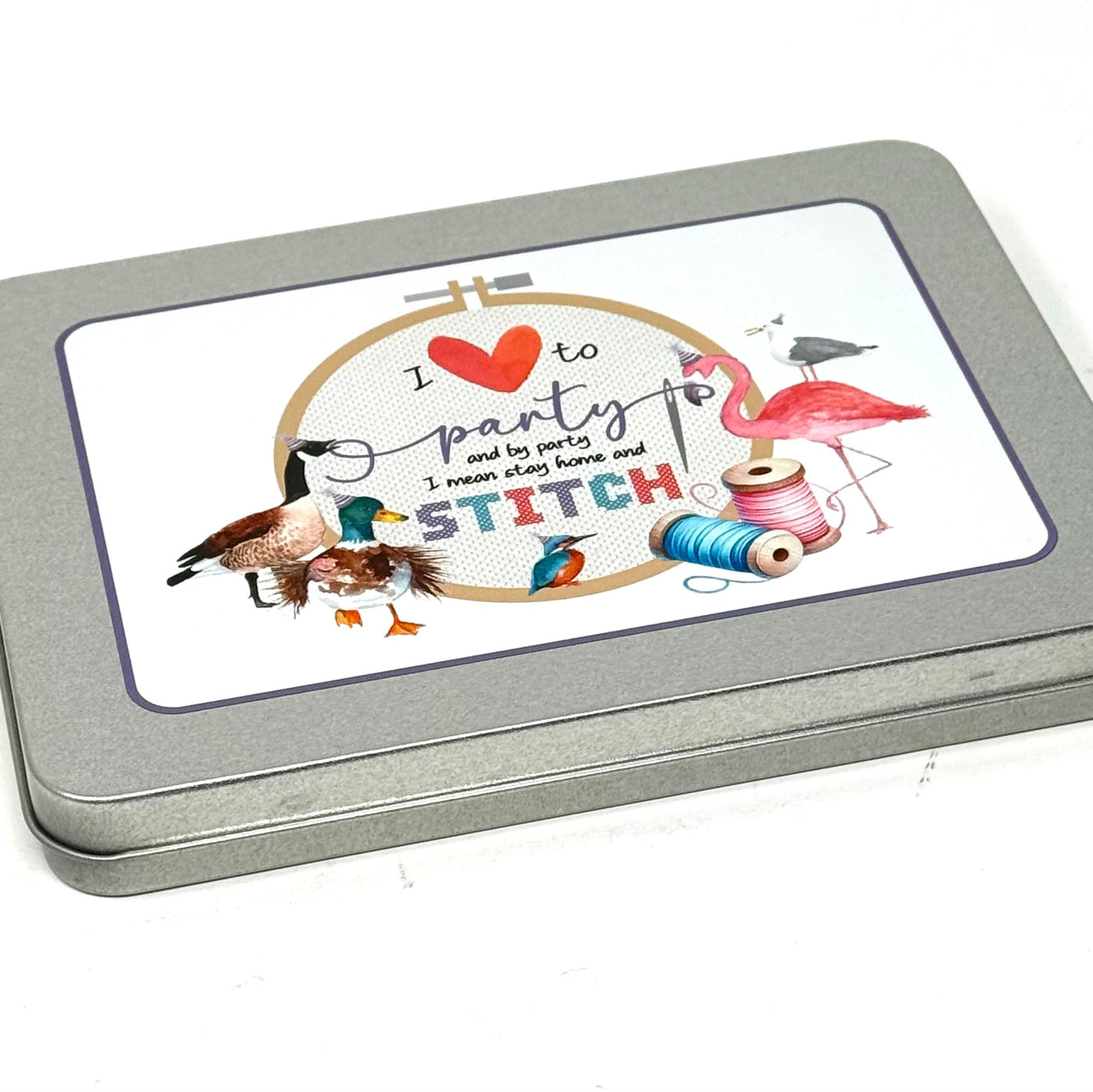 Quackers & Friends Stitch Party storage tin - perfect for Needle minders