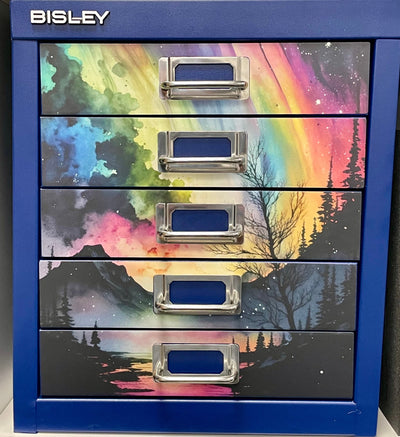 Northern Lights decals for Bisley 5 drawer cabinet (not included)
