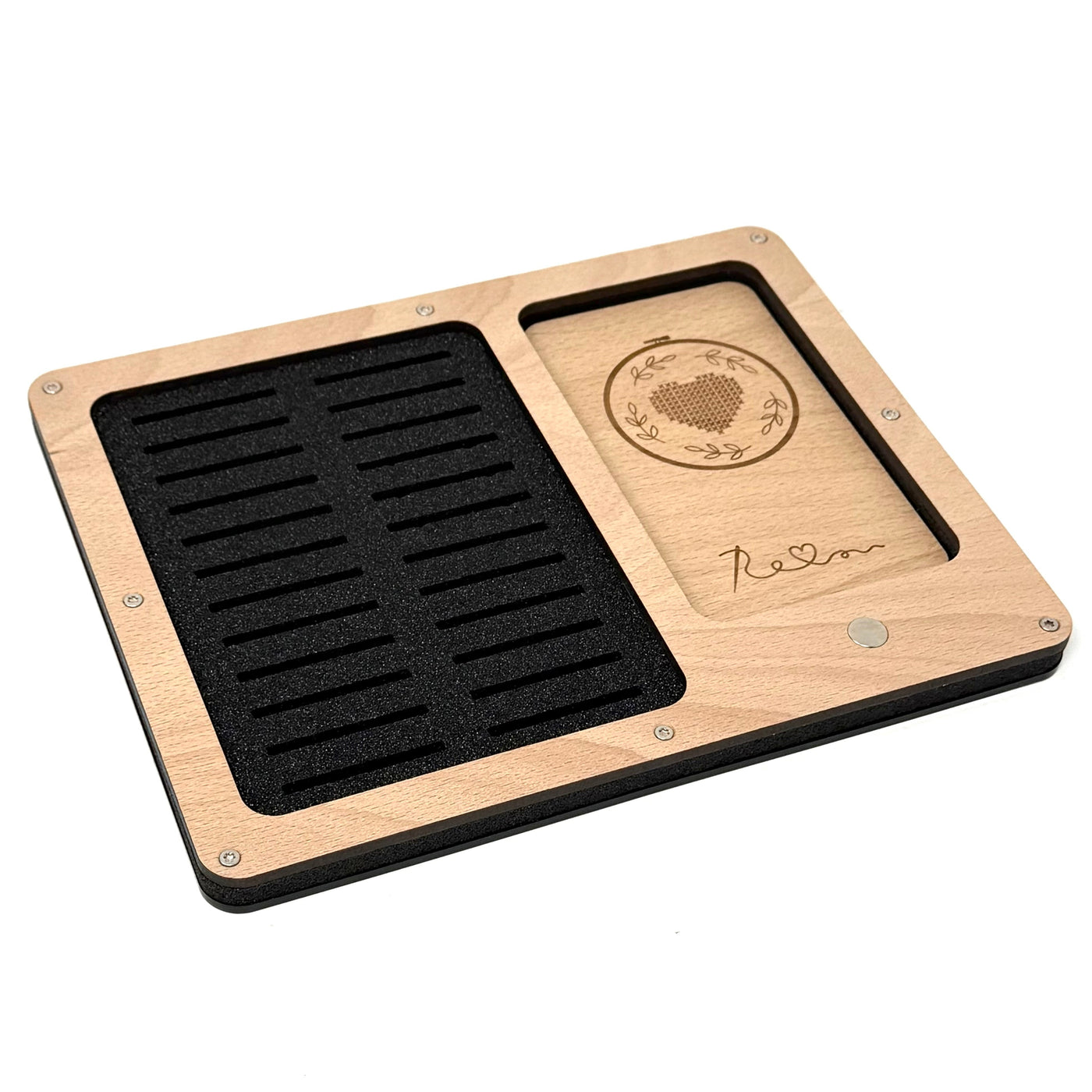 Personalised Working Tray for Cross Stitch and Embroidery (holds x24 bobbins)