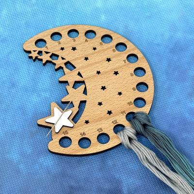 Moon & Stars Thread holder with Needle Minder