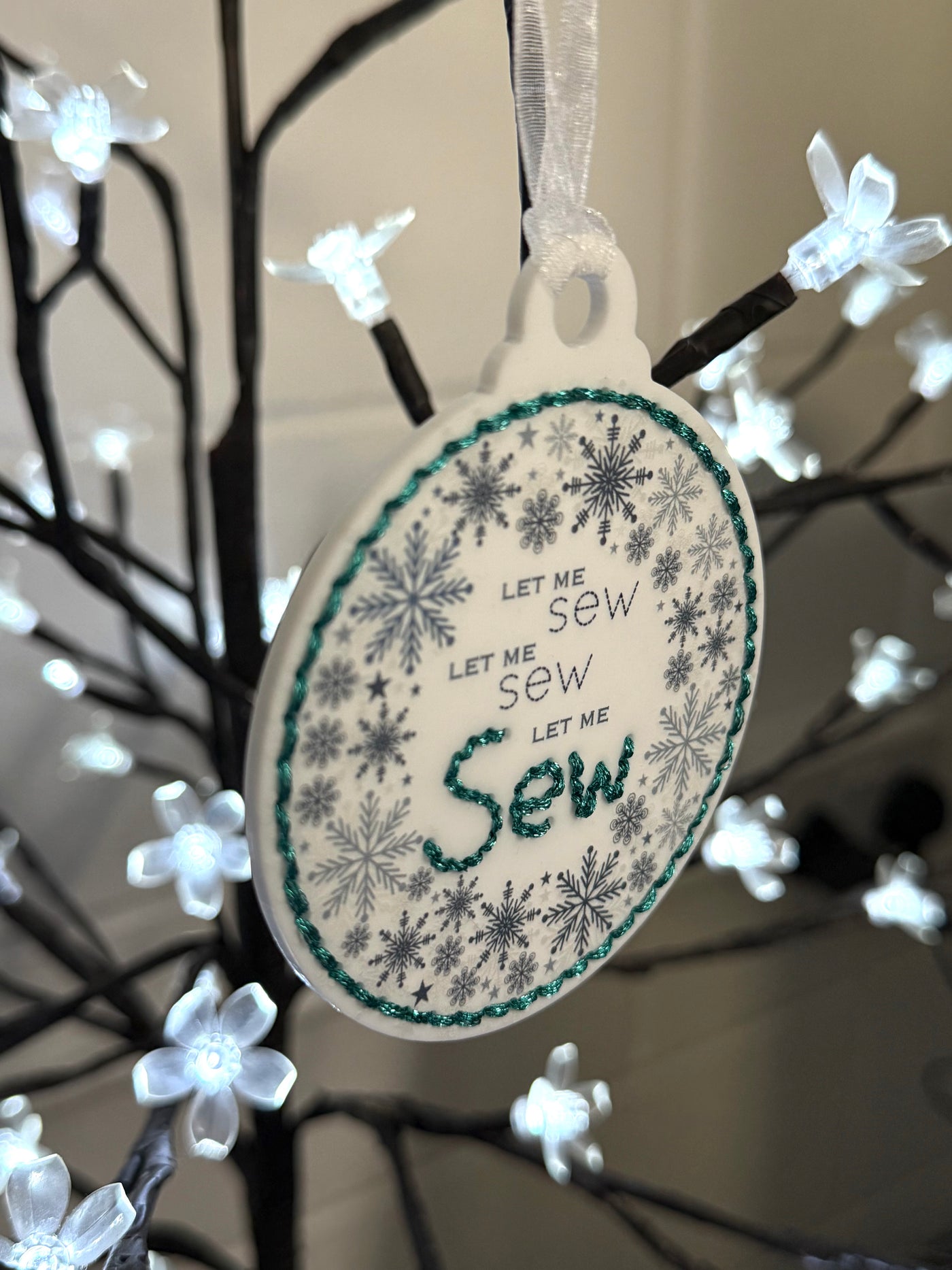 Let me Sew | Stitchable Acrylic Christmas Tree decoration