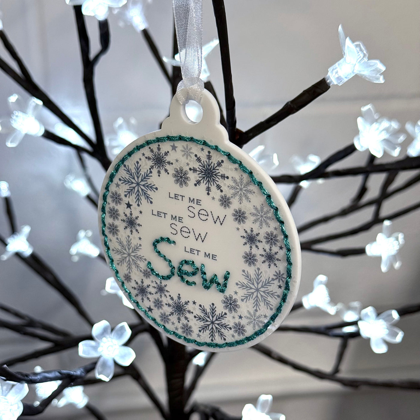 Let me Sew | Stitchable Acrylic Christmas Tree decoration