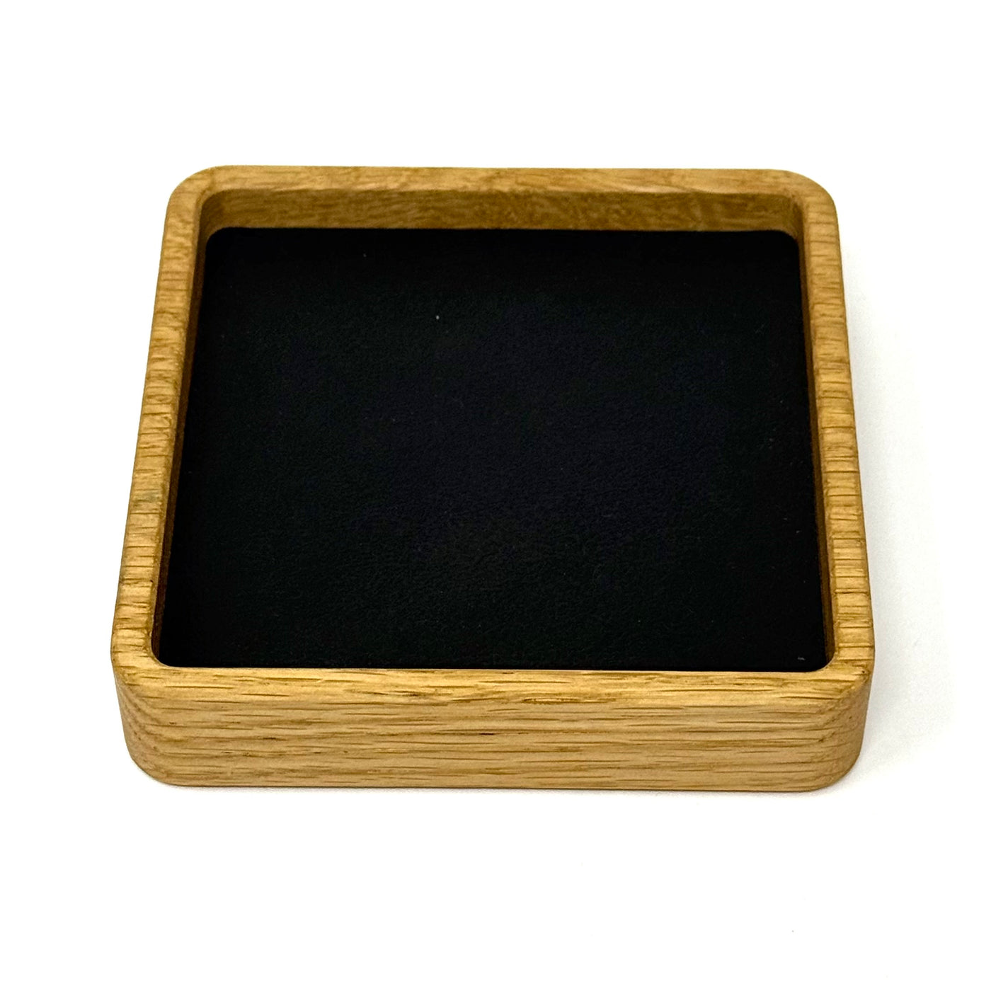 Small Magnetic Solid Wood Modular Tray | Tray with vegan leather insert