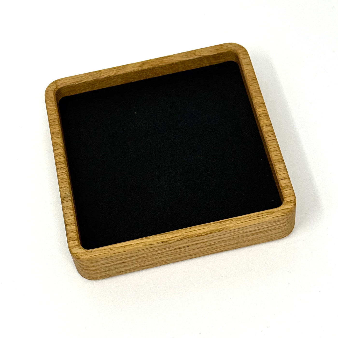 Small Magnetic Solid Wood Modular Tray | Tray with vegan leather insert