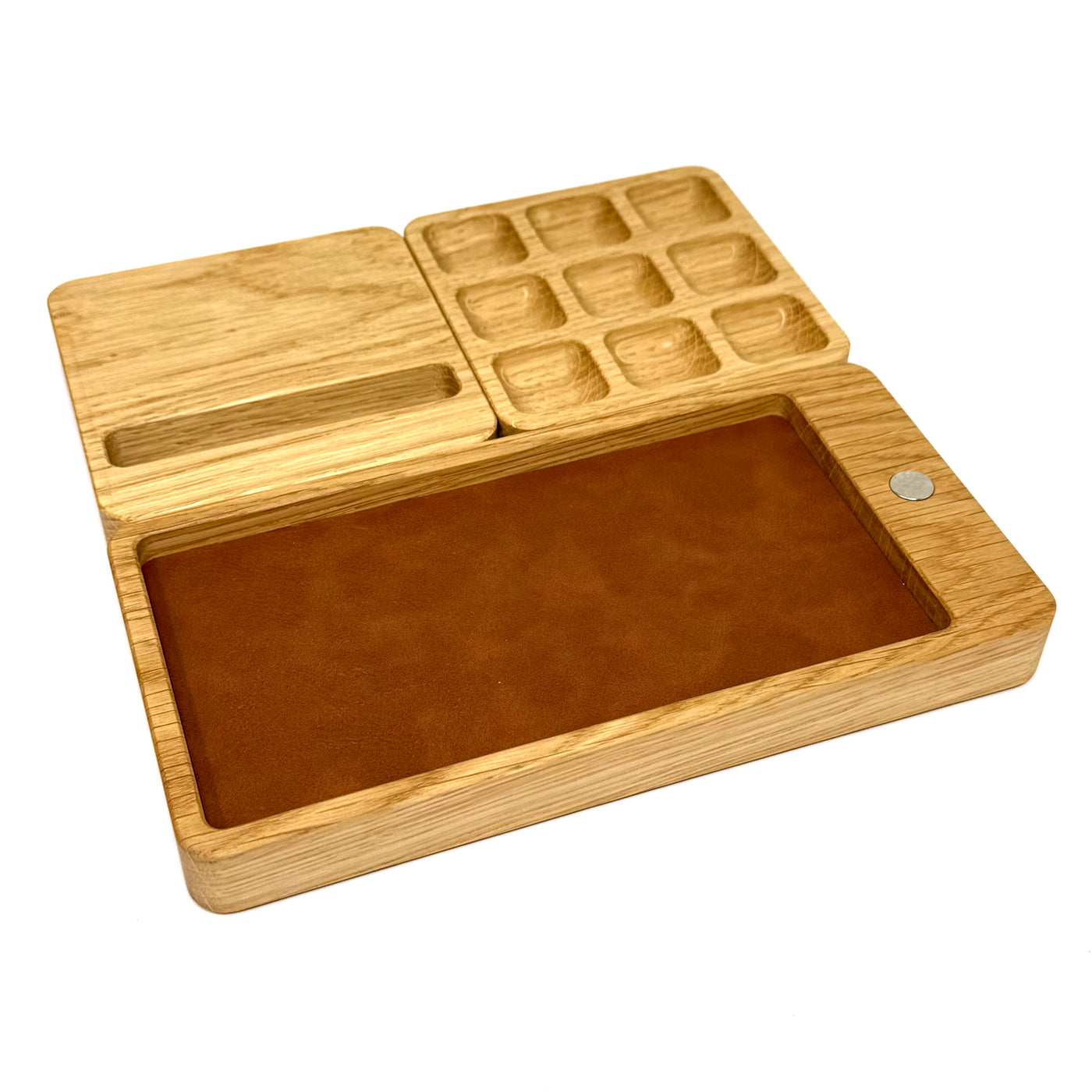 Magnetic Solid Wood Modular Trays | Starter Set | 1 Large & 2 Small