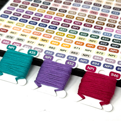 Mini colour vinyl labels for NPI (Needlepoint Inc.Silks) x476 colours