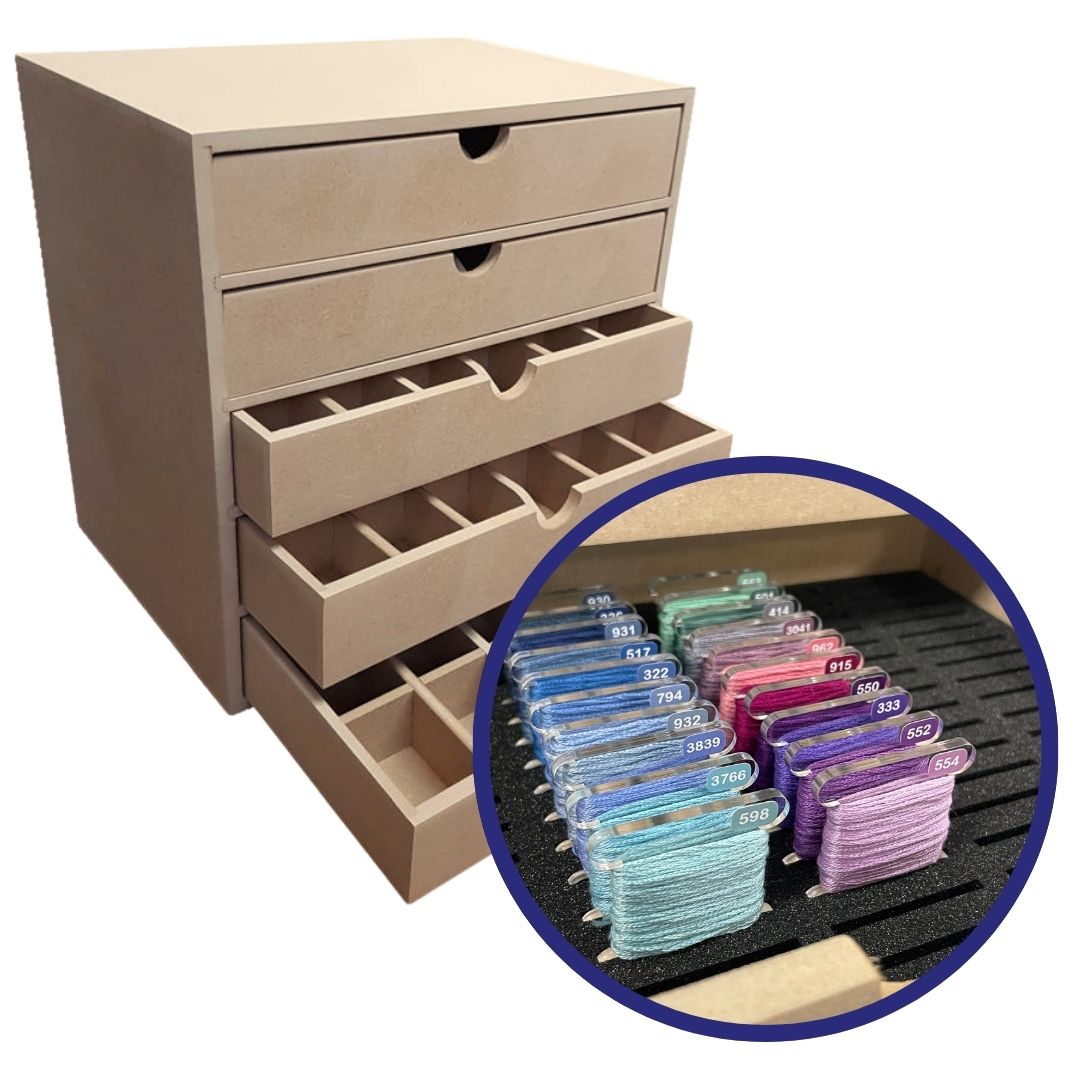 Bobbin Foam Inserts | KX Thread Rack (Creations By Rod) | 102 bobbins per drawer