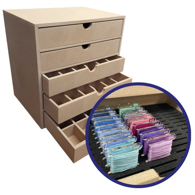 Bobbin Foam Inserts | KX Thread Rack (Creations By Rod) | 102 bobbins per drawer