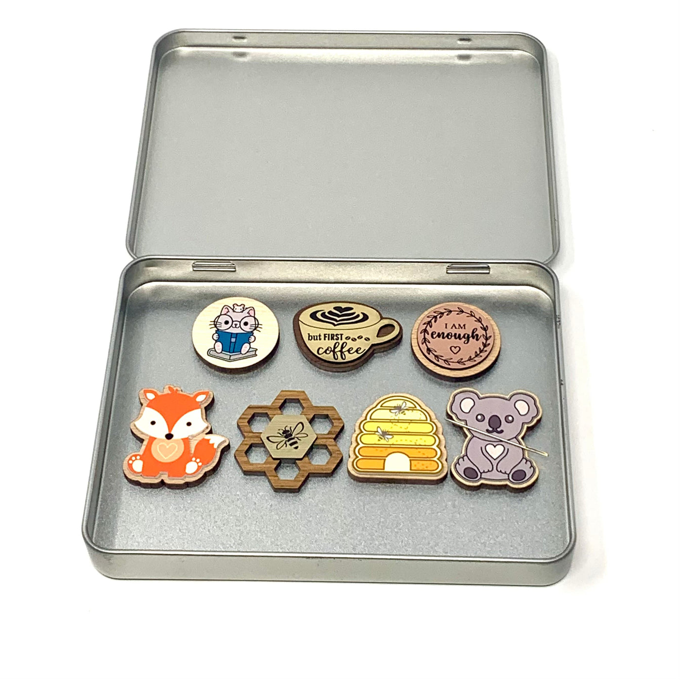 Needle Minder Addict storage tin - perfect for storing your Needle Minders