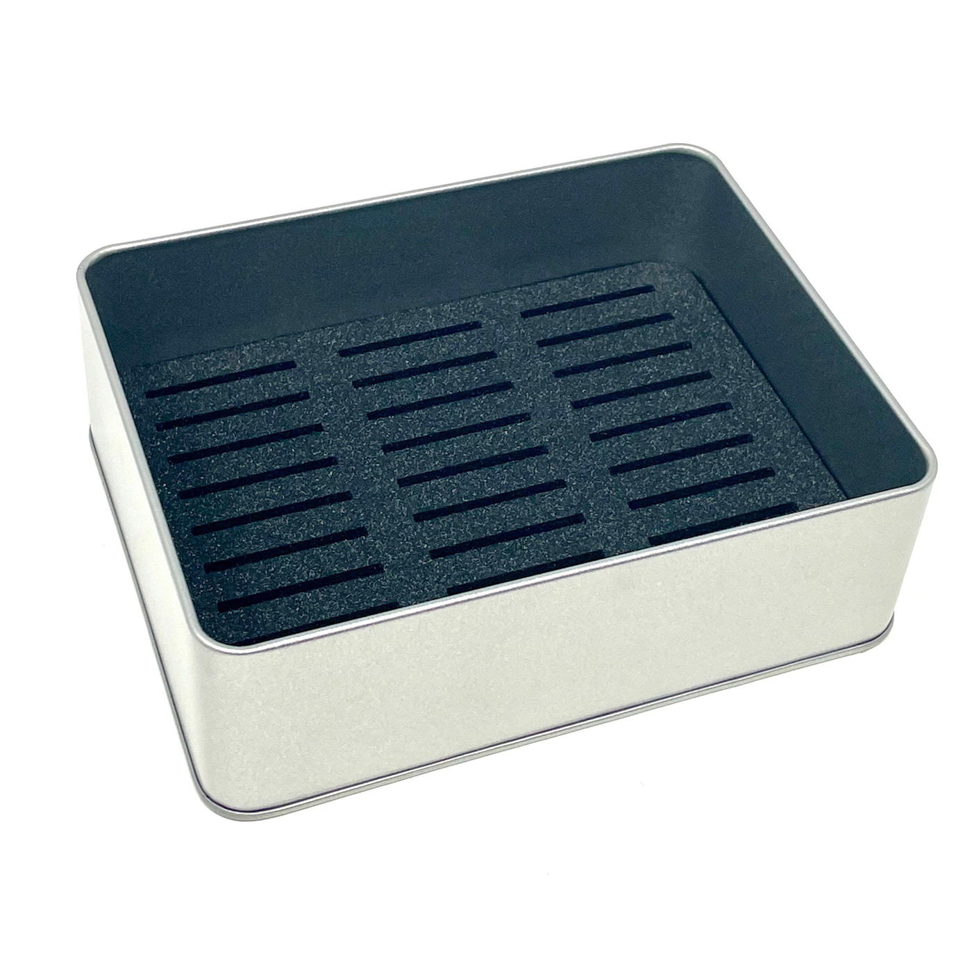 PHD Bobbin storage tin with foam insert to hold 30 bobbins for cross stitch / embroidery projects