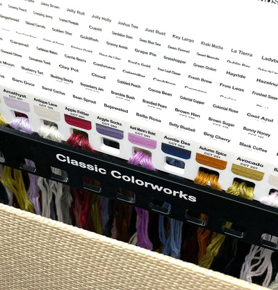 Classic Colorworks Floss hangers with x272 printed swatches - x19 acrylic hangers | NO floss or storage included