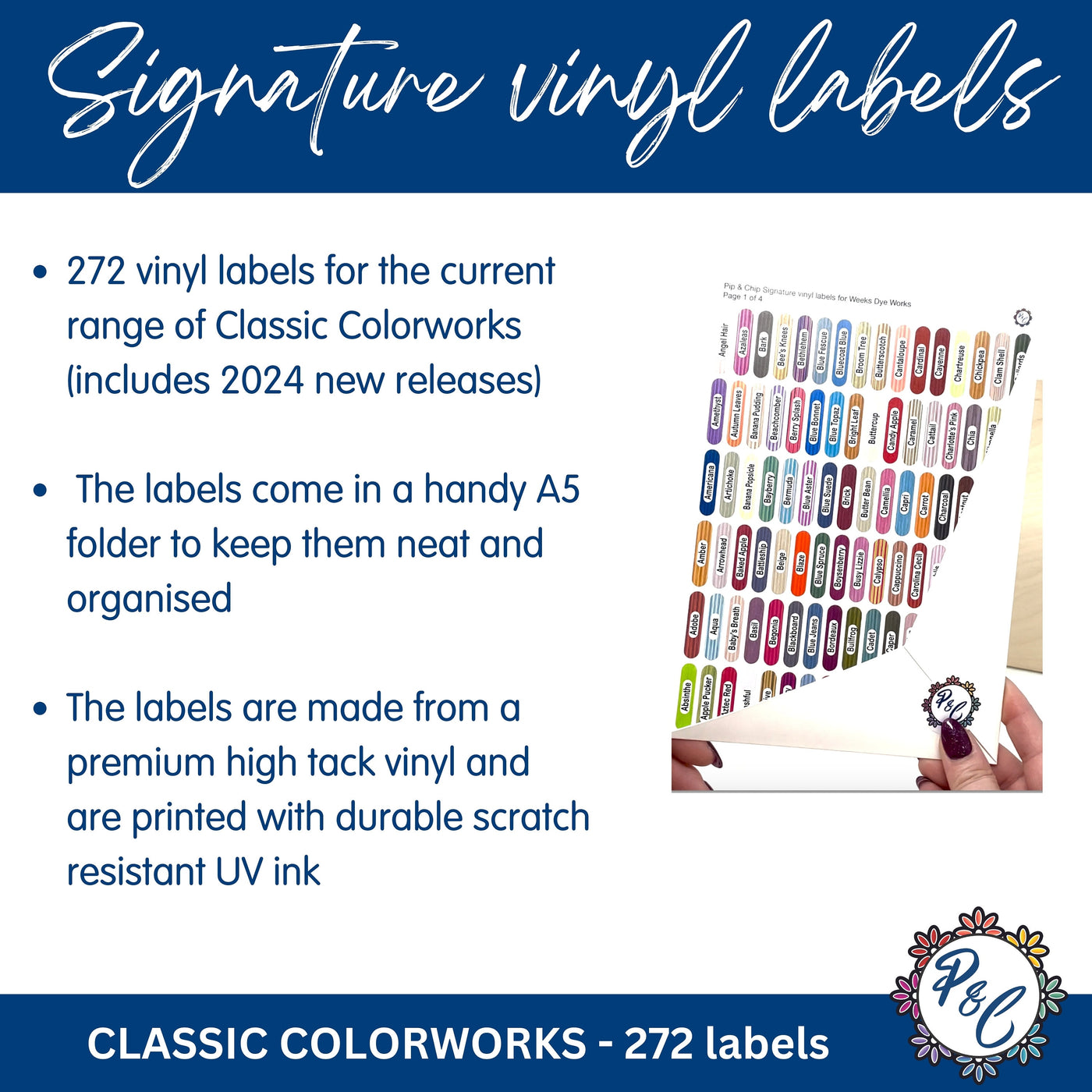 Classic Colorworks - Signature vinyl labels x272 | Includes 2024 new colours