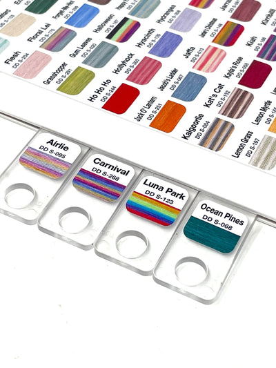 Colour vinyl labels for Dinky Dyes stranded silks (x314) suitable for Annie's Keepers | NO floss or keepers included