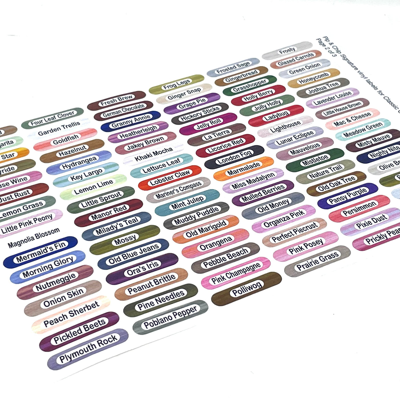 Classic Colorworks - Signature vinyl labels x272 | Includes 2024 new colours