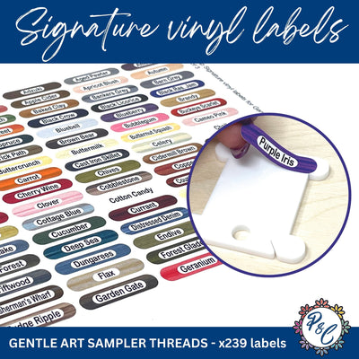 Gentle Arts - Signature vinyl labels x239 | Includes 2024 new colours