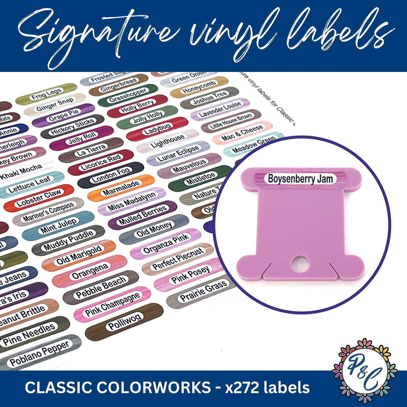 Classic Colorworks - Signature vinyl labels x272 | Includes 2024 new colours