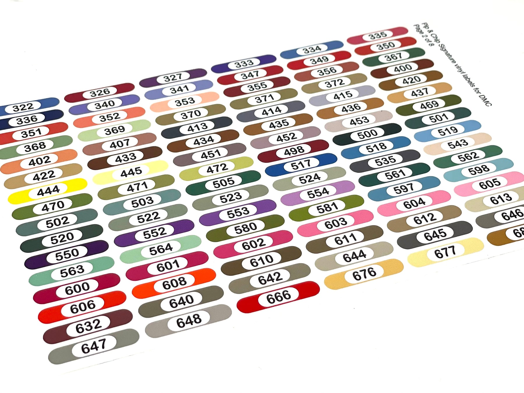 DMC - Signature vinyl labels for all DMC colours (x763 labels) | Inclu ...