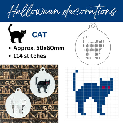 Halloween stitch your own decoration (acrylic blank only, floss not included)