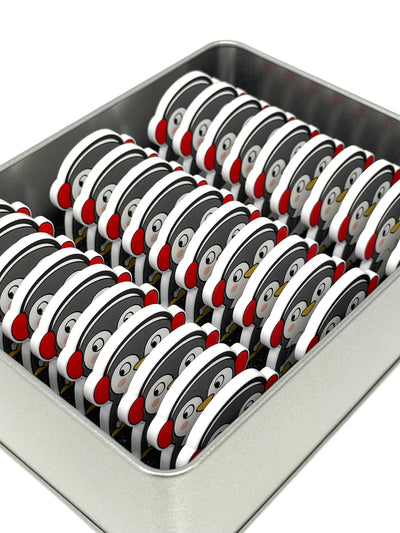 Penguin Gift set - Tin with x30 acrylic Penguin bobbins